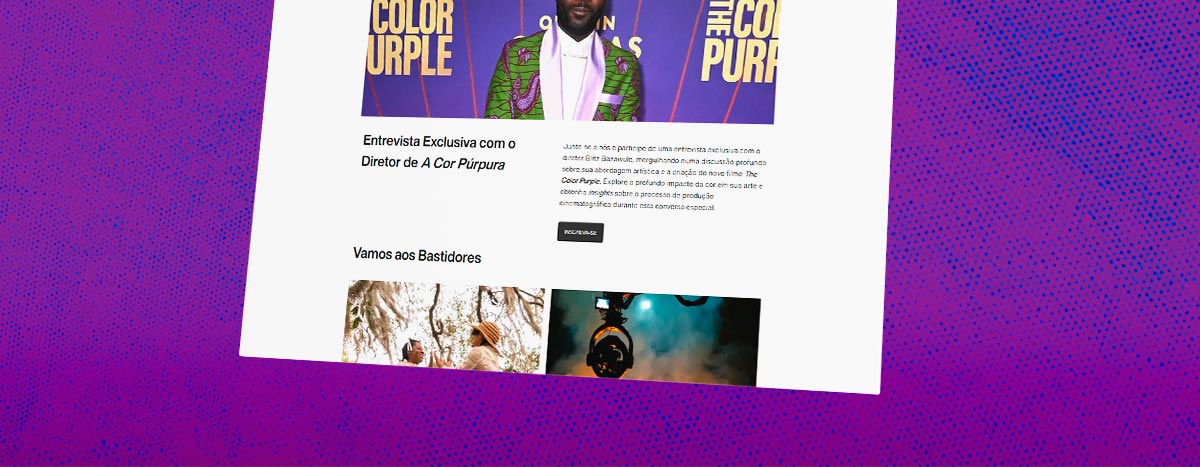 Landing Page: A Cor Púrpura